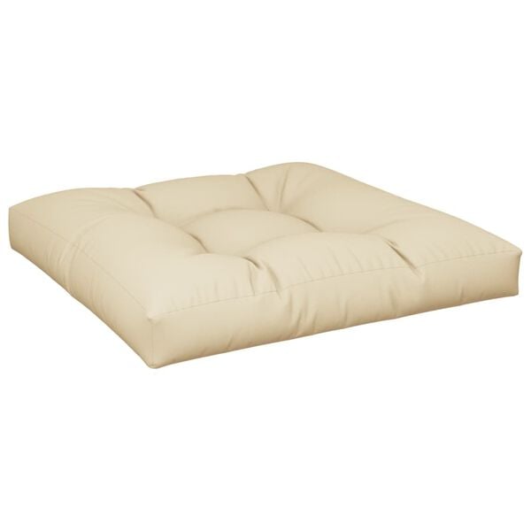 vidaXL Pallet Cushions 2 pcs Beige Fabric