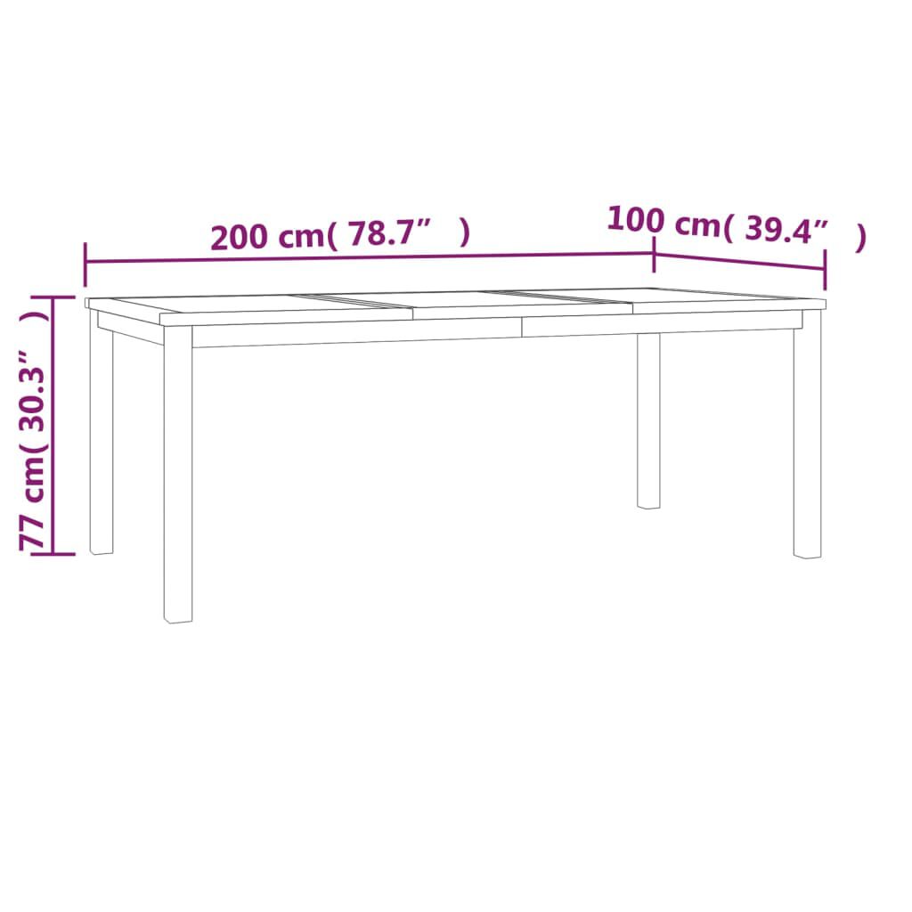 vidaXL 4 Piece Garden Dining Set Solid Wood Teak