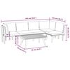 vidaXL 5 Piece Garden Lounge Set with Cushions Solid Wood Acacia
