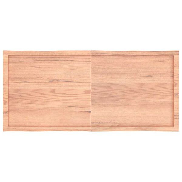 vidaXL Table Top Light Brown 140x60x(2-4)cm Treated Solid Wood Live Edge