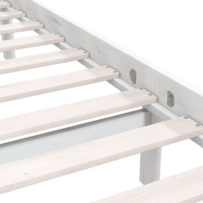 vidaXL Bed Frame without Mattress White Solid Wood 140x200 cm, white vidaXL Bed Frame without Mattress White Solid Wood 140x200 cm