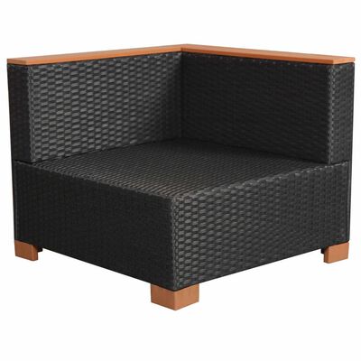 vidaXL 9 Piece Garden Lounge Set with Cushions Poly Rattan Black,  vidaXL 9 Piece Garden Lounge Set with Cushions Poly Rattan Black