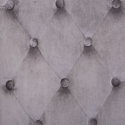 vidaXL Dining Chair Grey Velvet, grey vidaXL Dining Chair Grey Velvet