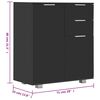 vidaXL Sideboard High Gloss Black 71x35x80 cm Engineered Wood