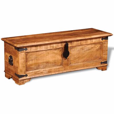 vidaXL Storage Chest Rough Mango Wood