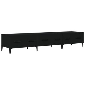 vidaXL TV Cabinet Black 150x34,5x30 cm Engineered Wood
