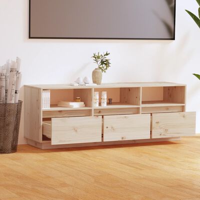 vidaXL TV Cabinet 140x37x50 cm Solid Wood Pine