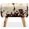 vidaXL Stool Genuine Goat Leather 60x30x50 cm