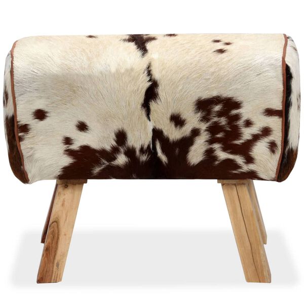 vidaXL Stool Genuine Goat Leather 60x30x50 cm
