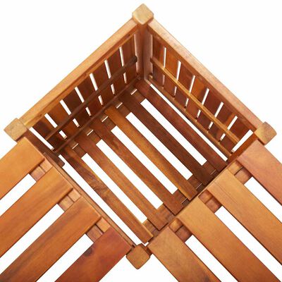 vidaXL Garden Corner Bench with Planter 117x117x40cm Solid Acacia Wood, brown vidaXL Garden Corner Bench with Planter 117x117x40cm Solid Acacia Wood