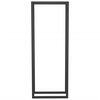 vidaXL Firewood Rack Matt Black 50x28x132 cm Steel