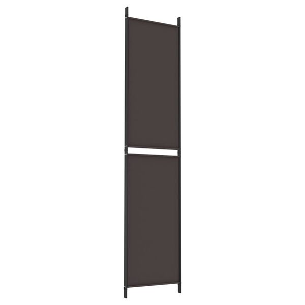 vidaXL 3-Panel Room Divider Brown 150x220 cm Fabric