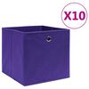 vidaXL Storage Boxes 10 pcs Non-woven Fabric 28x28x28 cm Purple