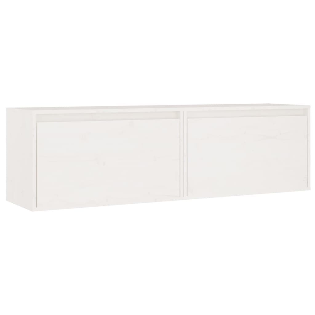 vidaXL Wall Cabinets 2 pcs White 60x30x35 cm Solid Pinewood