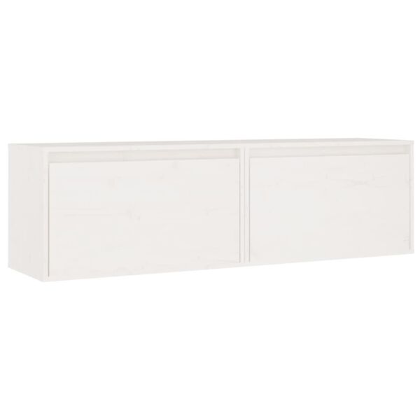 vidaXL Wall Cabinets 2 pcs White 60x30x35 cm Solid Pinewood