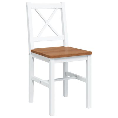 vidaXL 5 Piece Dining Set Brown and White, brown vidaXL 5 Piece Dining Set Brown and White