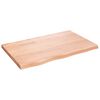 vidaXL Bathroom Countertop Light Brown 80x50x(2-4) cm Solid Wood