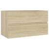 vidaXL Sink Cabinet | Sonoma oak | Engineered wood | Storage | Bathroom Cabinet