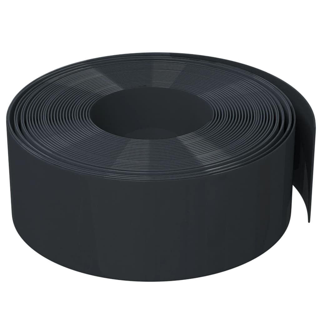vidaXL Garden Edgings 3 pcs Black 10 m 20 cm Polyethylene