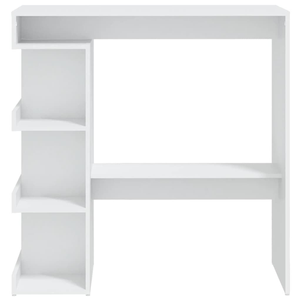 vidaXL Bar Table with Storage Rack White 100x50x101.5 cm Engineered Wood
