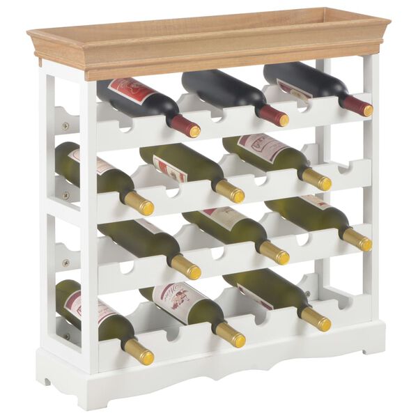 vidaXL Wine Cabinet White 70x22.5x70.5 cm MDF