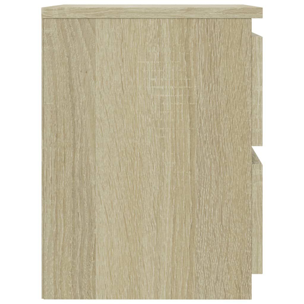 vidaXL Bedside Cabinets 2 pcs Sonoma Oak 30x30x40 cm Engineered Wood
