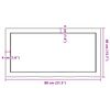 vidaXL Wall Shelf Light Brown 80x40x(2-4) cm Treated Solid Wood Oak