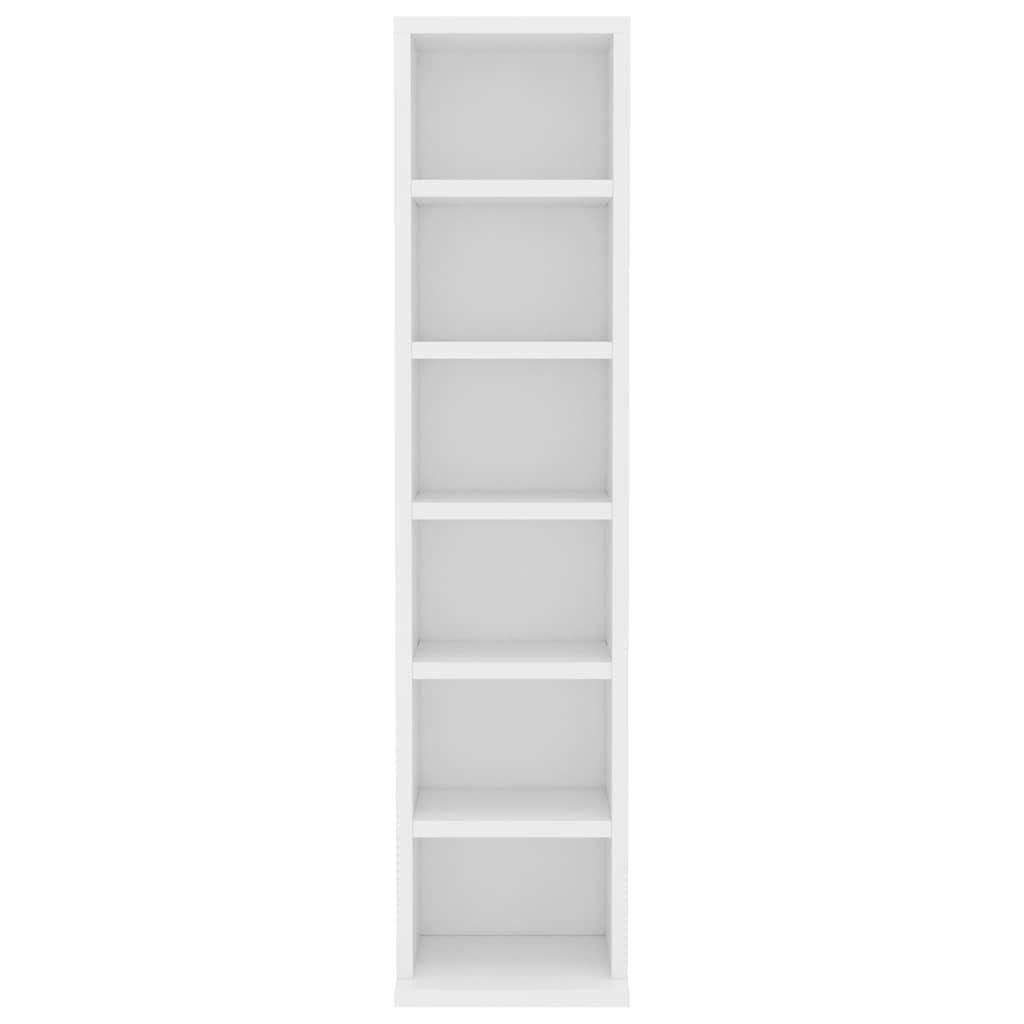 vidaXL CD Cabinet White 21x20x88 cm Engineered Wood