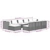 vidaXL 10 Piece Garden Lounge Set with Cushions Grey Poly Rattan