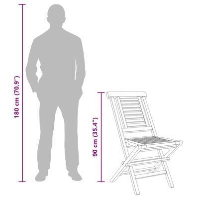 vidaXL Folding Garden Chairs 2 pcs 47x63x90 cm Solid Wood Teak,  vidaXL Folding Garden Chairs 2 pcs 47x63x90 cm Solid Wood Teak