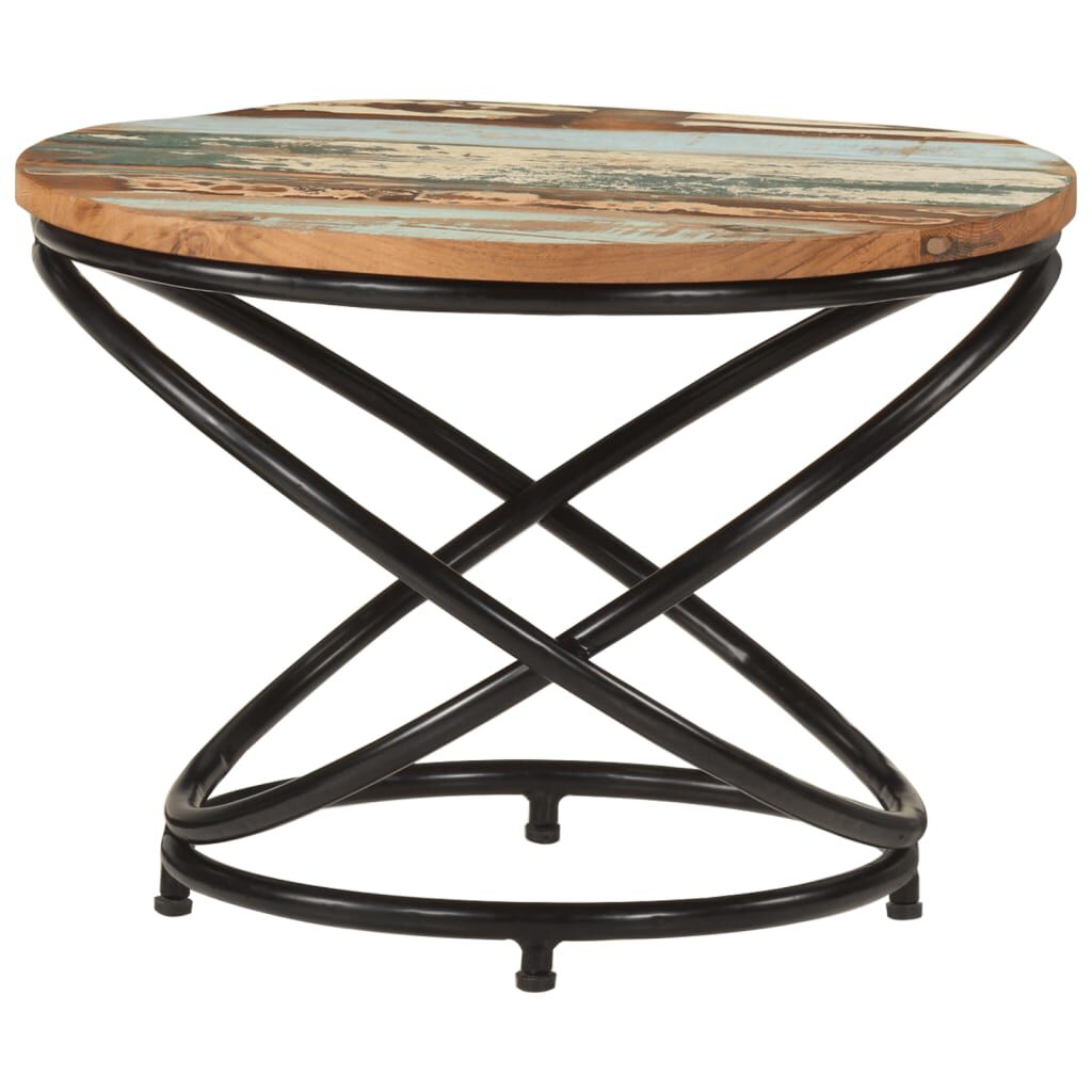 vidaXL Coffee Table Ø 55x40 cm Solid Wood Reclaimed