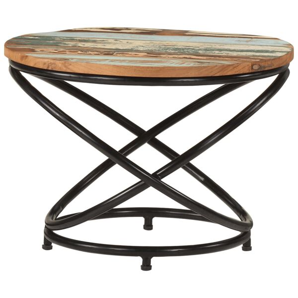 vidaXL Coffee Table Ø 55x40 cm Solid Wood Reclaimed
