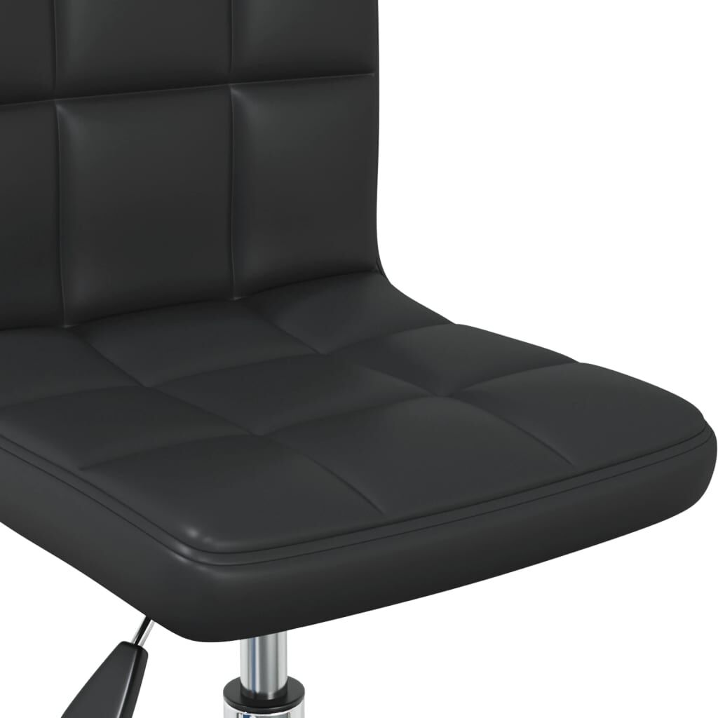 vidaXL Swivel Dining Chair Black Faux Leather