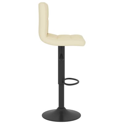 vidaXL Bar Stool Cream Fabric, cream vidaXL Bar Stool Cream Fabric