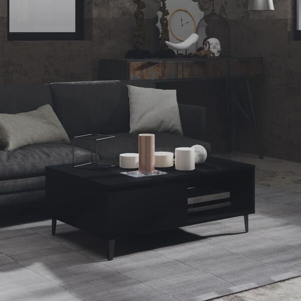 vidaXL Coffee Table Black 90x60x35 cm Engineered Wood