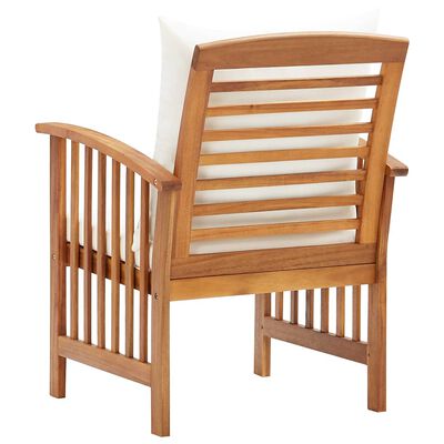 vidaXL Garden Chairs with Cushions 2 pcs Solid Acacia Wood,  vidaXL Garden Chairs with Cushions 2 pcs Solid Acacia Wood
