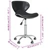 vidaXL Swivel Dining Chairs 2 pcs Black Faux Leather