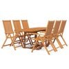 vidaXL 7 Piece Garden Dining Set Solid Wood Acacia 160-240 cm