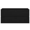 vidaXL Sink Cabinet Black 90x38.5x45 cm Engineered Wood