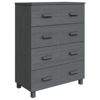 vidaXL Sideboard HAMAR Dark Grey 79x40x103.5 cm Solid Wood Pine