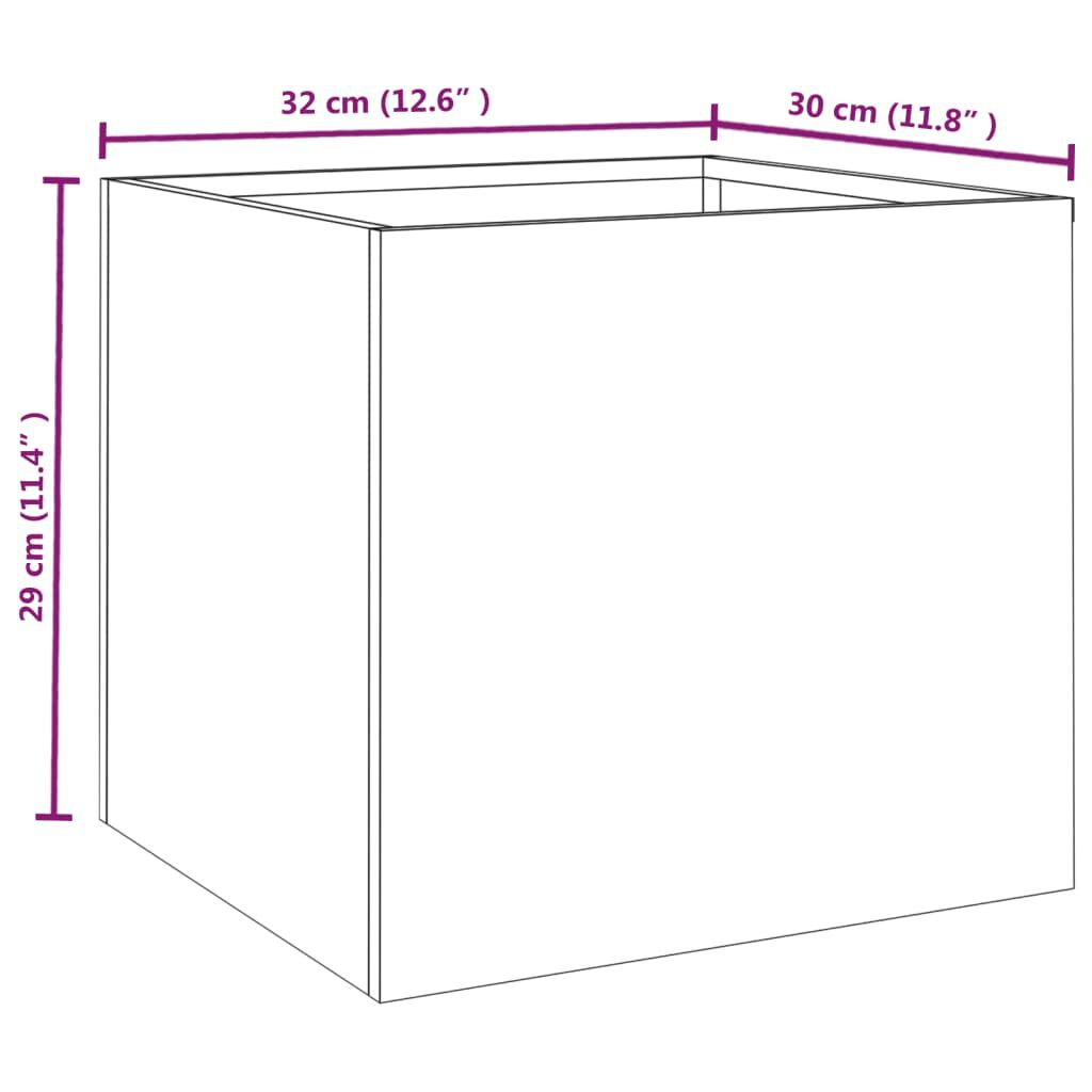vidaXL Planters 2 pcs 32x30x29 cm Corten Steel