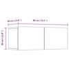 vidaXL TV Cabinets 4 pcs Black 80x30x30 cm Engineered Wood