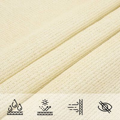 vidaXL Sunshade Sail HDPE Rectangular 2x4 m Cream, cream vidaXL Sunshade Sail HDPE Rectangular 2x4 m Cream