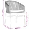 vidaXL 3 Piece Garden Dining Set Black