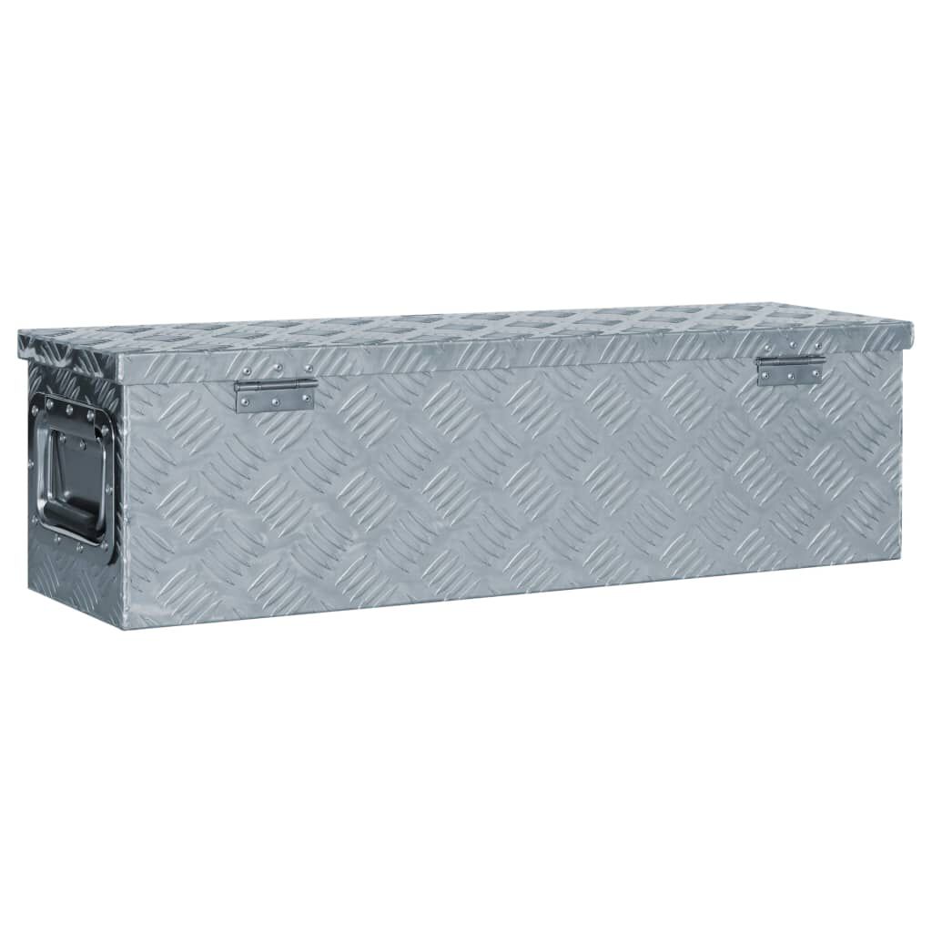 vidaXL Aluminium Box 80.5x22x22 cm Silver