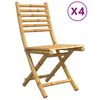 vidaXL Folding Chairs 4 pcs 43x54x88 cm Bamboo