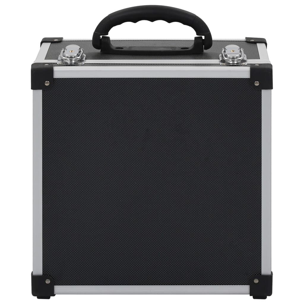 vidaXL CD Case for 40 CDs Aluminium ABS Black
