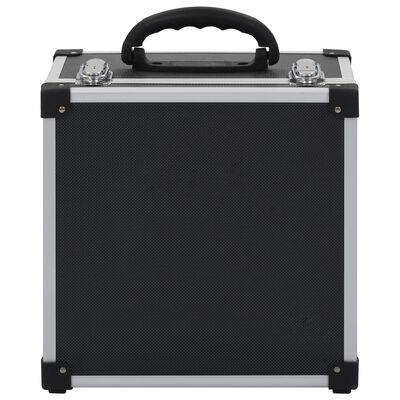 vidaXL CD Case for 40 CDs Aluminium ABS Black, black vidaXL CD Case for 40 CDs Aluminium ABS Black
