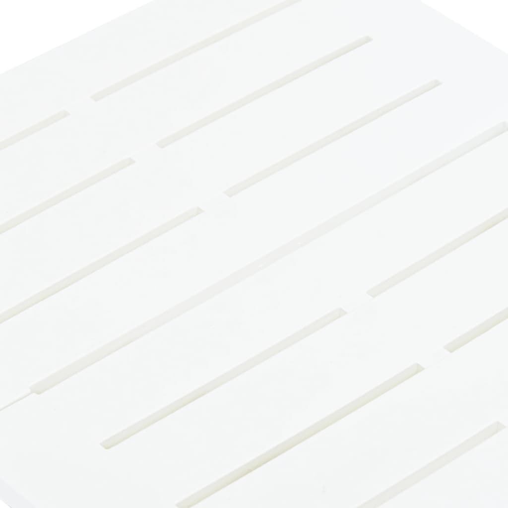 vidaXL Folding Garden Table White 45x43x50 cm Plastic
