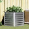 vidaXL Garden Raised Bed Galvanised Steel 129x129x77 cm Grey